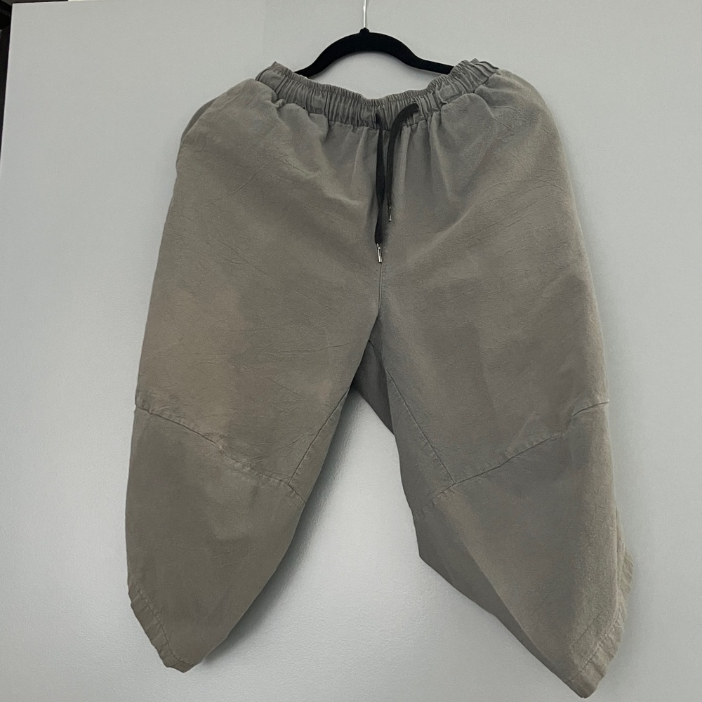 Army Green All Cotton Balloon Pants Small